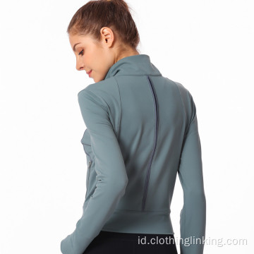 jaket yoga untuk wanita lengan panjang